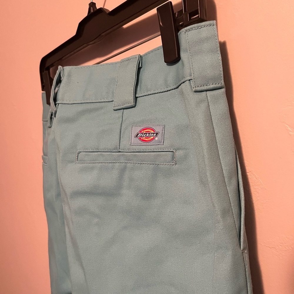 Dickies Women’s Cropped Ankle Pants, Twill Regular Fit Straight Leg Raw Edge Hem - Picture 9 of 16